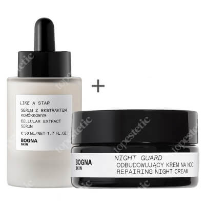 Bogna Skin Night Guard + Like a Star ZESTAW Odbudowujący krem na noc 30 ml + Serum z ekstraktem komórkowym 50 ml