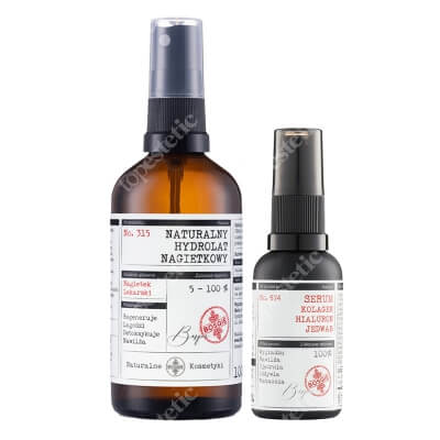 Bosqie Calendula Hydrolate + Serum ZESTAW Naturalny hydrolat nagietkowy 100 ml + Serum Kolagen, Hialuron, Jedwab 30 ml