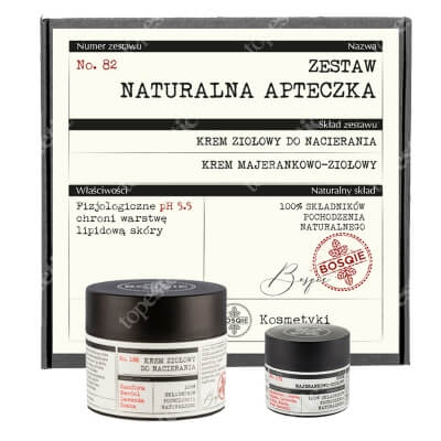 Bosqie Naturalna Apteczka No.82 ZESTAW Krem ziołowy do nacierania 50 g + Krem majerankowo-ziołowy 8 g