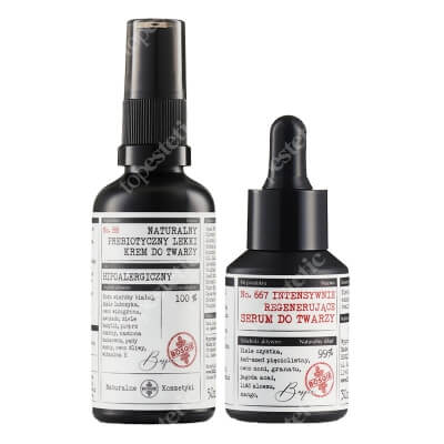 Bosqie Regenerating Serum + Natural Light Cream ZESTAW Intensywnie regenerujące serum do twarzy 30 ml + Hipoalergiczny krem na dzień 50 ml