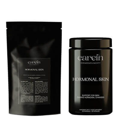 Carein Hormonal Skin 60 Days ZESTAW Kuracja 60 dni : Suplement diety 120 kaps + Uzupełnienie 120 kaps