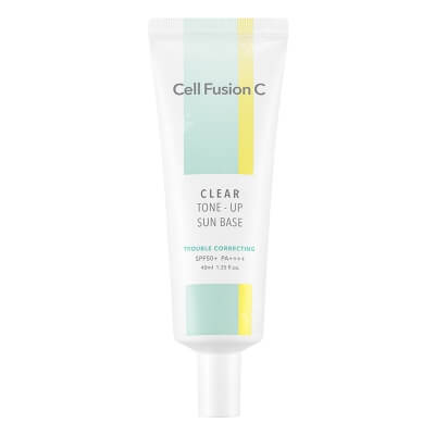 Cell Fusion C Clear Sun Base SPF 50+/PA++++ Kryjąca baza pod makijaż dla skóry wrażliwej, trądzikowej z bardzo wysoką ochroną przeciwsłoneczną 40 ml