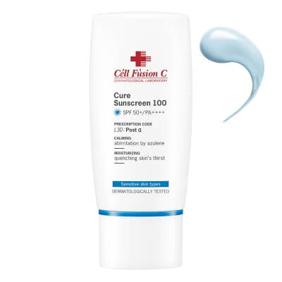 Cell Fusion C Cure Sunscreen 100 SPF 50+ PA++++ Krem przeciwsłoneczny dla skóry suchej i wrażliwej 30 ml