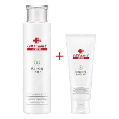 Cell Fusion C Expert Purifying Toner + Rebalancing Moisturizer ZESTAW Silnie nawilżający tonik do skóry tłustej i odwodnionej 200 ml + Krem nawilżający dla skóry tłustej 100 ml