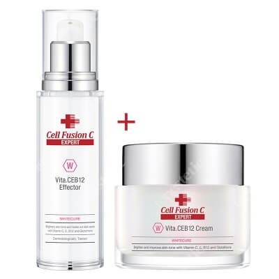 Cell Fusion C Expert Vita Ceb12 Set ZESTAW Krem rozjaśniający intensywnie regenerujący 50 ml + Serum rozjaśniające zapobiegające powstawaniu przebarwień 50 ml