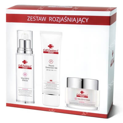 Cell Fusion C Expert Zestaw Rozjaśniający ZESTAW Krem rozjaśniający 50 ml + Serum rozjaśniające 50 ml + Krem nawilżający z wysoką ochroną przeciwsłoneczną 50 ml