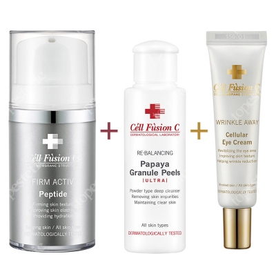 Cell Fusion C Set 2 ZESTAW Krem 50 ml + Krem pod oczy 20 ml + Peeling 50 g