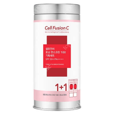 Cell Fusion C Toning Sunscreen 100 SPF50+ /PA ++++ Tonizujący krem z wysoka ochroną przeciwsłoneczną 2 x 35 ml