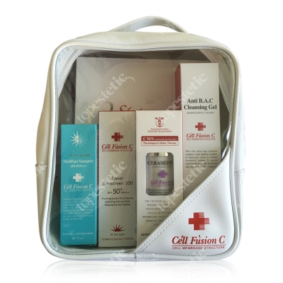 Cell Fusion C Zestaw CMS Ceramide III + 6 Step Rejuvenation Program GRATIS! Krem, Żel myjący, 2x Filtr przeciwsłoneczny 2x50 ml, 180 ml, 55 ml