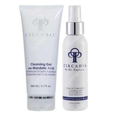 Circadia Mandelic Acid Cleansing Gel + Aloe And Calendula Calming Mist ZESTAW Żel oczyszczający z kwasem migdałowym 200 ml + Mgiełka łagodząca 118 ml