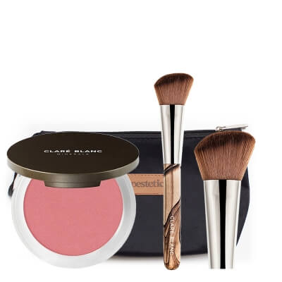 Clare Blanc Cherish 735 + Blush/Bronzer Brush ZESTAW Róż prasowany (Cherish 735) 8 g + Pędzel (FB 02) 1 szt. + Kosmetyczka 1 szt