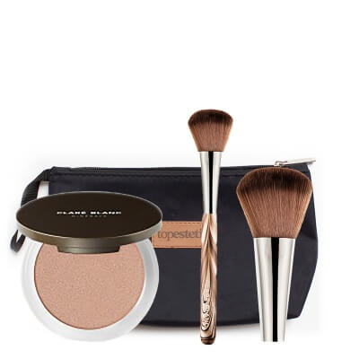 Clare Blanc Gentle Dazzle + Powder Brush ZESTAW Rozświetlający puder prasowany (Gentle Dazzle) 8 g + Pędzel (FB 06) 1 szt. + Kosmetyczka 1 szt