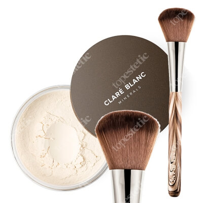 Clare Blanc Matte Veil 02 + Powder Brush ZESTAW Puder matujący (Matte Veil 02) 16 g + Pędzel (FB 06) 1 szt.