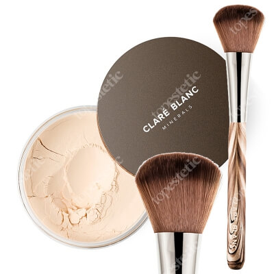 Clare Blanc Matte Veil 04 + Powder Brush ZESTAW Puder matujący (Matte Veil 04) 16 g + Pędzel (FB 06) 1 szt.