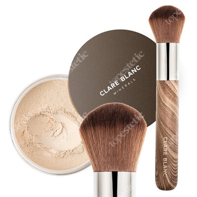 Clare Blanc Neutral 230 + Foundation Brush ZESTAW Podkład mineralny SPF 15 (Neutral 230) 14 g + Pędzel (FB 01) 1 szt.