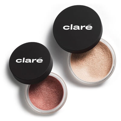 Clare Brown Sugar 911 + Body Magic Dust ZESTAW Cień do powiek (kolor Brown Sugar 911) 1,2 g + Puder rozświetlający (kolor Wet Skin 05) 1,5 g