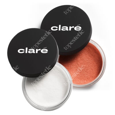 Clare Coral Bead 725 + Magic Blur Powder 16 ZESTAW Róż (Coral Bead 725) 2 g + Puder utrwalający makijaż (nr 16) 3 g