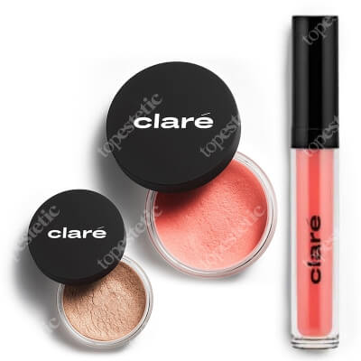 Clare Lip Barrier + Darling + Body Magic Dust ZESTAW Błyszczyk - Coraliss 01- 6 ml + Róż - Darling 720 - 2,7 g + Puder rozświetlający - Golden Skin 06 - 1,5 g