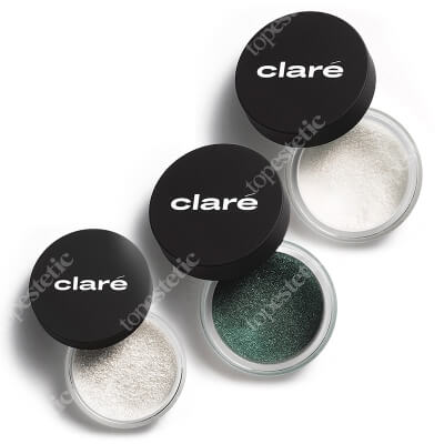 Clare Naked Pistaccio + Green Water + Body Magic Dust ZESTAW Cień (Naked Pistaccio 919) 1,6 g + Cień (Green Water 884) 1,5 g + Puder rozświetlający (Glossy Skin 07) 1,5 g