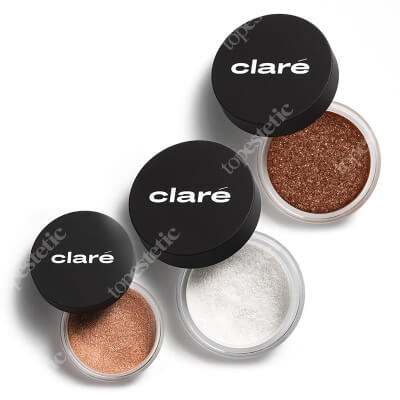 Clare Naked Sun + Caramel Cappuccino + Body Magic Dust ZESTAW Cień (Naked Sun 918) 1,6 g + Cień (Caramel Cappuccino 929) 1,5 g + Puder rozświetlający (Bronze Skin) 1,5 g