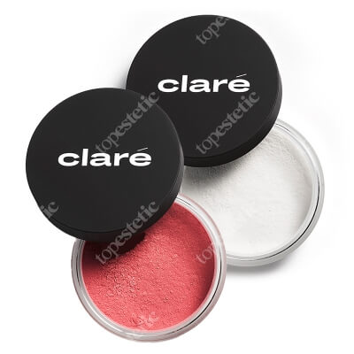 Clare Strawberry Pink 724 + Magic Blur Powder 16 ZESTAW Róż (Strawberry Pink 724) 2 g + Puder utrwalający makijaż (nr 16) 3 g