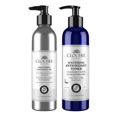 Clochee Antioxidant + Soothing Skim ZESTAW Tonik antyoksydacyjny 250 ml + Olejek do demakijażu 250 ml