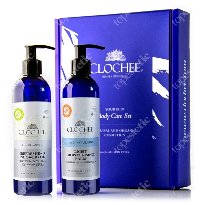 Clochee Body Care Set ZESTAW Lekki balsam nawilżający 250 ml + Orzeźwiający olejek do ciała 250 ml