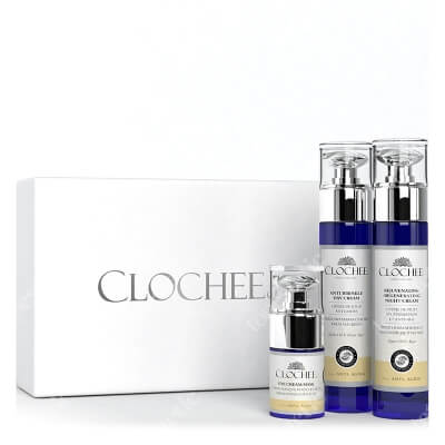 Clochee Facial Skin Care Anti-Aging Set ZESTAW Przeciwzmarszczkowy krem 50 ml + Krem na noc 50 ml + Maska pod oczy 15 ml