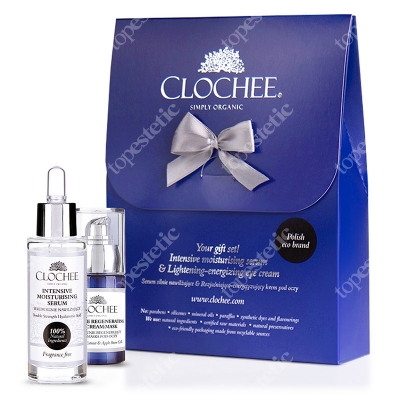 Clochee Premium Set ZESTAW Serum silne nawilżające 30 ml + Rozjaśniająco-energetyzujący krem pod oczy 15 ml