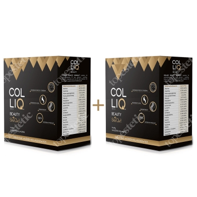 Colliq Dwupak Colliq Beauty ZESTAW Dwupak Suplement diety naturalny kolagen z formułą SkinA 2 x 14 x 10 g