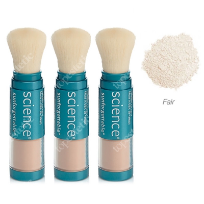 Colorescience Sunforgettable Brush-On Sunscreen Set ZESTAW Mineralny puder ochronny SPF50 w pędzlu - kolor Fair 2 + 1 GRATIS