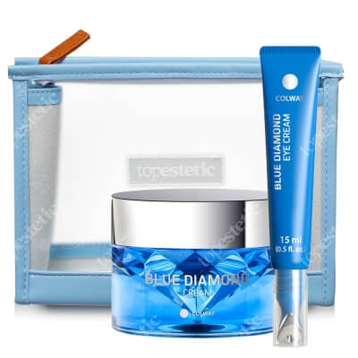 Colway Blue Diamond Care ZESTAW Krem niebieski diament 50 ml + Krem pod oczy 15 ml + Przezroczysta 1 szt