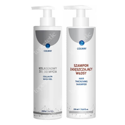 Colway Body and Hair Set ZESTAW Kolagenowy żel do mycia 250 ml + Szampon zagęszczający włosy 250 ml