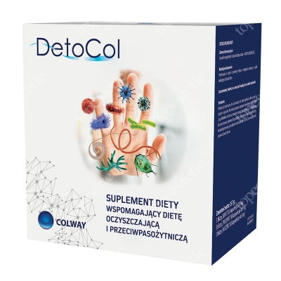 Colway DetoCol Suplement diety Wspomagający dietę oczyszczająca i pasożytniczą 90 kaps.
