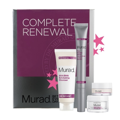 Murad Complete Renewal ZESTAW PRZECIWZMARSZCZKOWY Koncentrat, Żel, Krem do twarzy, Krem pod oczy 15 ml, 30 ml, 7,5 ml, 4 ml