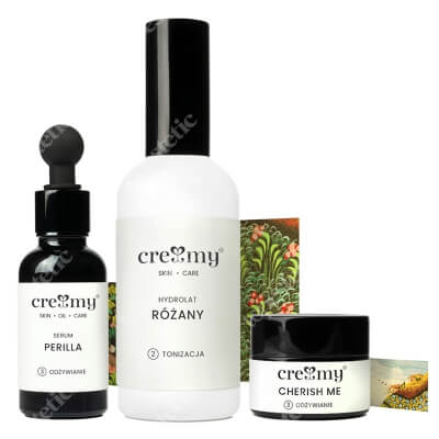 Creamy Calming Set ZESTAW Hydrolat różany 100 ml + Serum łagodzące 30 ml + Kojąca maseczka-krem na noc 15 g