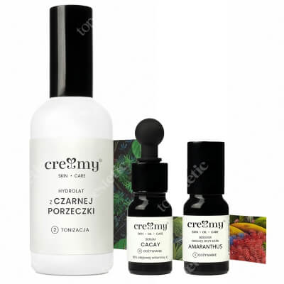 Creamy Codzienna Pielęgnacja ZESTAW Serum ujędrniające z wit. C 10 ml + Tonizuje, działa przeciwstarzeniowo 100 ml + Serum na okolice oczu i ust 10 ml