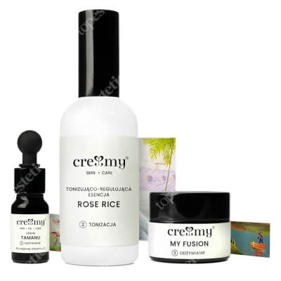 Creamy Combination and Oil Skin Set ZESTAW Tonizująco-regulująca esencja 100 ml + Serum wygładzające 10 ml + Lekki krem nawilżający 15 g