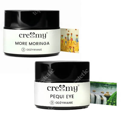 Creamy Pequi Eye + More Moringa ZESTAW Rewitalizująco - regenerujący krem pod oczy 15 g + Mocno nawilżający krem do twarzy 15 g