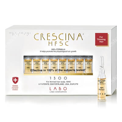 Crescina HFSC 100% Re-Growth 1300 For Men Panaceum na rzednące włosy dla mężczyzn 20x 3,5 ml