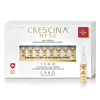 Crescina HFSC 100% Re-Growth 1300 For Women Panaceum na rzednące włosy dla kobiet 20x 3,5 ml