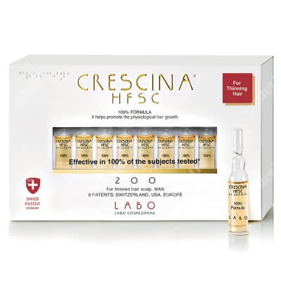 Crescina HFSC 100% Re-Growth 200 For Men Panaceum na rzednące włosy dla mężczyzn 10 x 3,5 ml