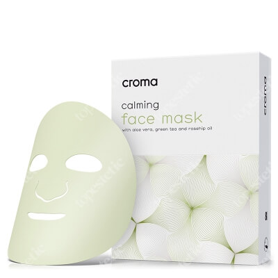 Croma Calming Face Mask Kojąca maska na twarz z aloesem, zieloną herbatą i olejem z owoców dzikiej róży 8 szt.
