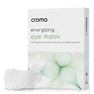 Croma Energizing Eye Mask Energizująca maska na okolicę oczu z kwasem hialuronowym, kiwi i ekstraktem z ogórka 8 szt.