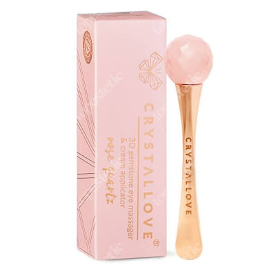 Crystallove 3D Rose Quartz Eye Massager Masażer pod oczy z kwarcem różowym 3D 1 szt