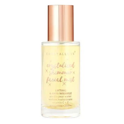 Crystallove Clear Quartz Shimmer Facial Mist Energetyzująca mgiełka do twarzy z kryształem górskim i opuncją 100 ml