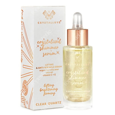 Crystallove Clear Quartz Shimmer Serum Serum z kryształem górskim i opuncją figową 30 ml