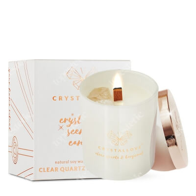 Crystallove Clear Quartz Soy Candle & Bergamot Świeca sojowa z krysztalem górskim 220 g