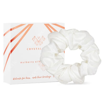 Crystallove Gumka Do Włosów Jedwabna (biała) 1 szt