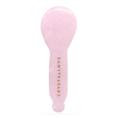 Crystallove Masażer Gua Sha Masażer pod oczy z kwarcu różowego 1 szt